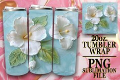 3D Floral Harmony: 3D Tumbler Sublimation Product Image 1
