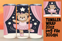 BEAUTIFUL PNG for 20oz Tumbler , Cute Bear Product Image 1