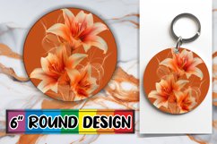 Blooming Bloom Sublimation Circles - Keychain &amp; Car Coaster Product Image 1
