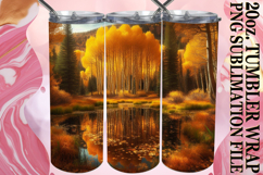Cozy Sublimation 20oz tumbler wrap, Autumn Product Image 1
