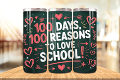 100 Days Of School Tumbler wrap, Teacher Day 20oz Tumbler Product Image 1