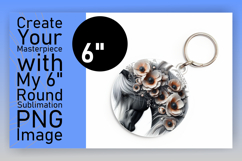 Cute Keychain Round Design Template , Horse Product Image 1