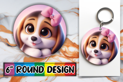 Joyful Ornaments Round Style, 3D Dog Product Image 1
