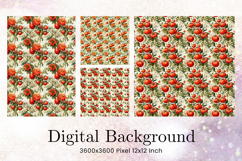 tomato Fruit Seamless Pattern Fruit Background Wallpaper_95 Product Image 1