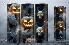 4 Halloween Tumbler Wrap Sublimations, 20 oz Product Image 2
