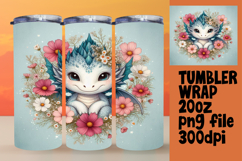 VIBRANT Sublimation Tumbler Design , Dragon Product Image 1