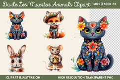 Da de Los Muertos Animals PNG Product Image 1