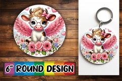 Unique Sublimation Round Ornaments PNG, Valentines Product Image 1