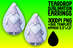 Lovely Teardrop Design for Sublimation Projects , Gnome Product Image 1