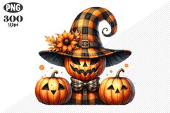 Halloween Pumpkins Sublimation - Clipart PNG Design Product Image 1