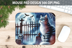 Watercolor Cat Mouse Pad Sublimation - Animal PNG Product Image 1