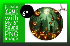 Creative Circle PNG Car Coaster Template , Horror Halloween Product Image 1