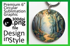 Beautiful 3D Summer Wrap for Round Design Sublimation Product Image 1