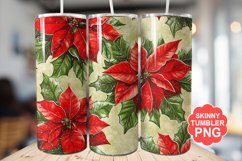 Christmas Flowers Tumbler | Christmas Tumbler Wrap Product Image 1