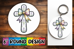 Bright Ornaments Round Sublimation, Cross and Bow Product Image 1