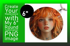 Whimsical Round Design Keychain PNG , Fairy Product Image 1