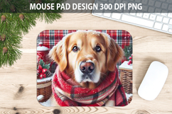 Christmas Cute Dog Mouse Pad Sublimation - Animal PNG Design Product Image 1