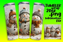 Winter Gingerbread Man Wrap 20oz Tumbler Design Product Image 1