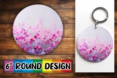 Sublimation Floral Delight Circle Design Spring Blossoms Product Image 1