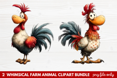 Whimsical Farm Animal Clipart | Cute Farm Animals PNG Set Product Image 1
