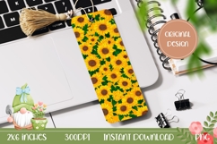 Art Flowers Bookmark Print, Sunflowers Bookmark Design Product Image 1