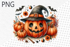 Halloween Pumpkins Sublimation - Clipart PNG Design Product Image 1