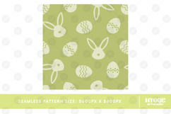 Easter Eggs Bunny Seamless Pattern PNG Sublimation Product Image 4