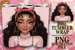 Vibrant colors 20oz tumbler wrap, Afro Girl Product Image 1