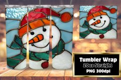 3D Stained Glass Wrap for Snowman Tumblers Product Image 1