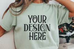 White Comfort Colors 1717 Christmas Mockup, CC 1717 Product Image 1