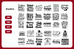 30 Christmas Bookish Quotes SVG Bundle Product Image 3