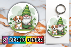 Cute Watercolor Spring Animals Round Design PNG Product Image 1