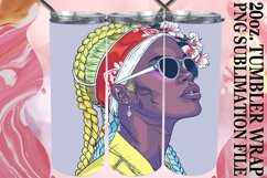 Sun-Kissed Melanin Majesty: Watercolor Tumbler Design Product Image 1