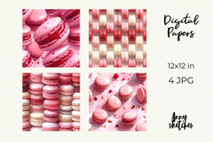 Macaron Patisserie Digital Paper Kit Rococo Patterns Product Image 2