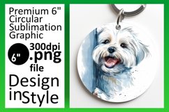Amusing PeekaBoo Dog Whimsy Circle Charm Joy Sublimation Product Image 1