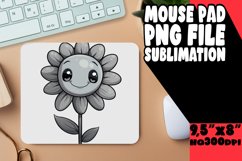 Cheerful Retro Petals: Mouse Pad Designs Art PNG Product Image 1