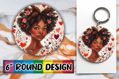 Cupid&#039;s Delightful Serenade: Sublimation Design Round Product Image 1