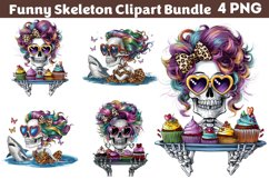 Funny Skeleton Messy CLIPART PNG Product Image 1