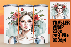 EYE-CATCHING 20oz Sublimation Tumbler , Beauty Woman Product Image 1
