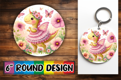 Cheerful Circle Keychains Design, Cute Dino Product Image 1