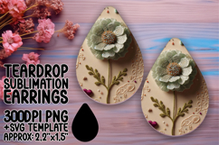 Gorgeous Teardrop Design for Crafting , 3D Flower Product Image 1