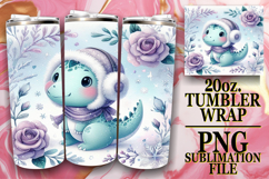PRESENT OF LAUGHTER 20oz TUMBLER WRAP, Cute Dino Product Image 1