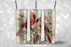 Cardinal Vintage Tumbler Wrap Sublimation Designs Product Image 3