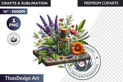 Medicinal Herbs clipart PNG, Apothecary Botanical Graphic Product Image 1