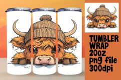 Peekaboo Cow Tumbler Wrap - Farm Animal Sublimation Product Image 1