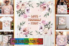 Bright TSHIRT Art PNG, Flower Quote Product Image 1