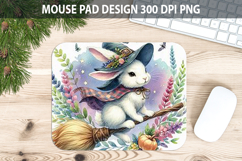 Bunny Mouse pad Sublimation - Halloween Animal PNG Design Product Image 1