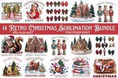 Retro Christmas Sublimation Bundle PNG Product Image 1