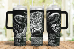 Tumbler laser svg|40oz Tumbler Highland Cow wrap Product Image 1