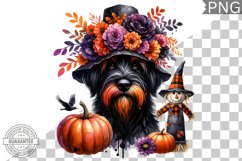 Halloween Dog Flowers Sublimation - Clipart PNG Design Product Image 1